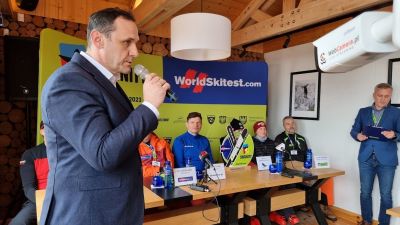 Konferencja prasowa WorldSkiTest na stacji Skolnity w Wiśle Konferencja prasowa WorldSkiTest na stacji Skolnity w Wiśle