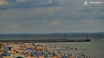 Wakacyjna plaża w Dziwnowie