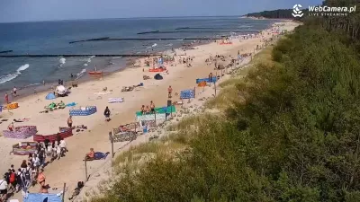 Wakacyjna plaża w Jarosławcu 