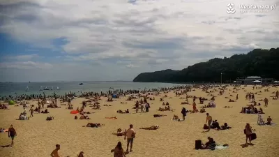 Gdynia - widokna plażę 