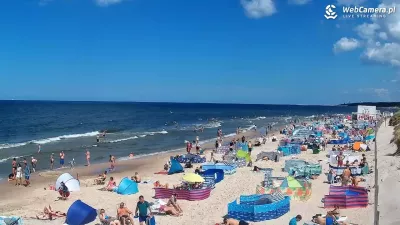 Lato nad morzem w Grzybowie Grzybowo - widok na plażę podczas wakacji 2025