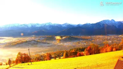 Poranne, jesienne mgły nad Zakopanem