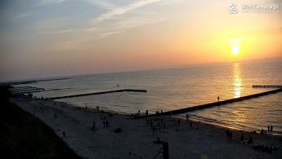 Zachód słońca na plaży w Jarosławcu 