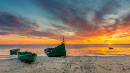 Widoki na żywo z piaszczystych plaż nad Bałtykiem.